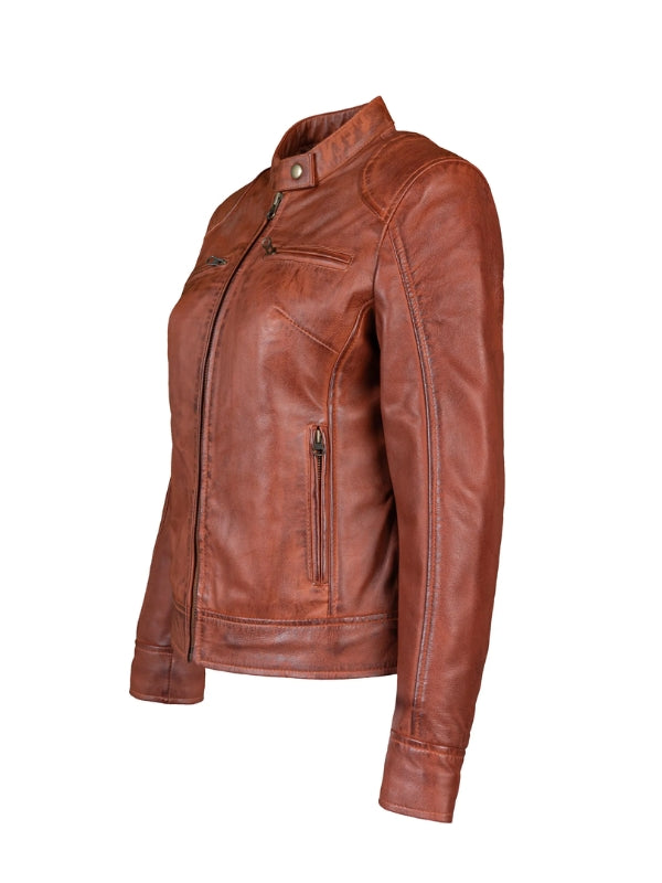Quzey Genuine Sheep Leather Jacket