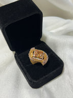 Quzey Golden Square AD Ring