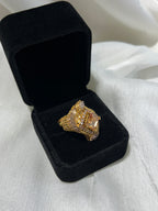Quzey Golden Square AD Ring
