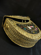 Quzey Golden Stone Clutch - Multi