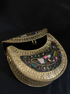 Quzey Golden Stone Clutch - Multi