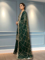 Quzey Chiffon Formal Sharara #2776DG