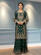 Quzey Chiffon Formal Sharara #2776DG