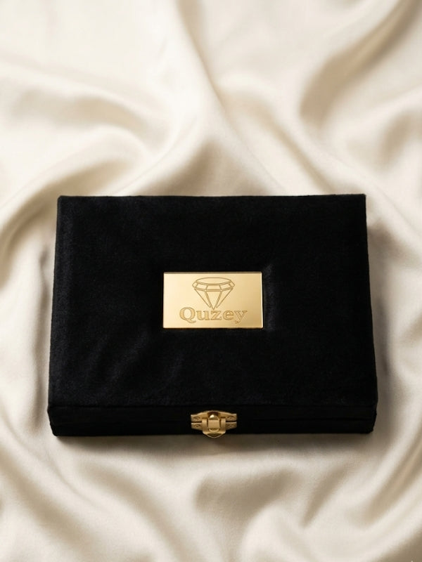 Quzey Jewellery Box - Black (12x16x4)