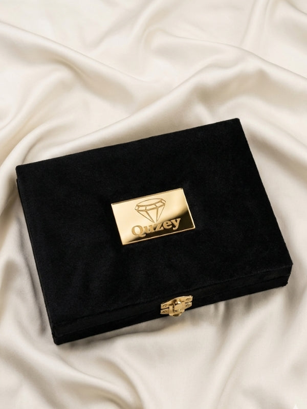 Quzey Jewellery Box - Black (12x16x4)