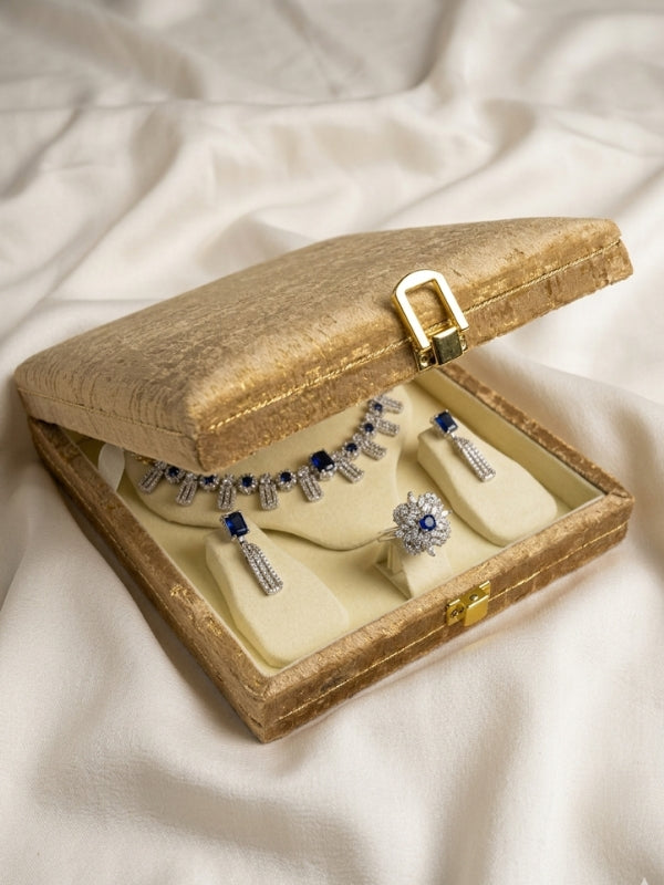 Quzey Jewellery Box - Golden (19x18x4.5)