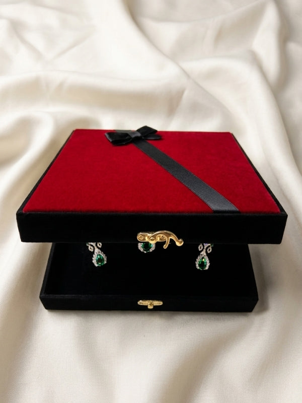 Quzey Jewellery Box - Red (24x23.5x6)