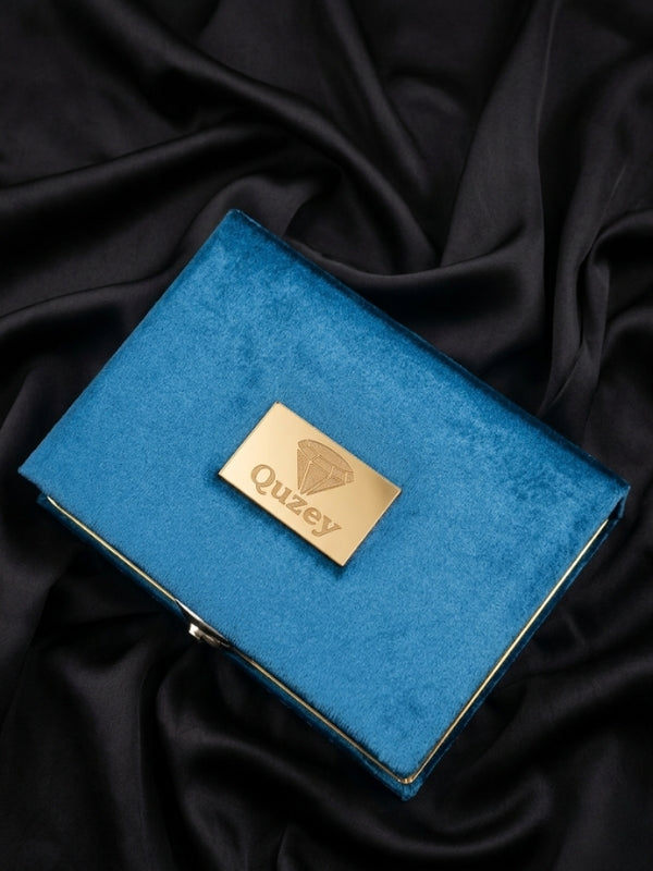 Quzey Jewellery Box - Turquoise (12x16x4)