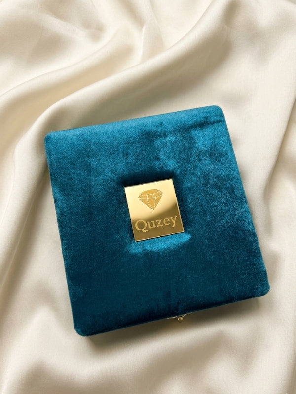 Quzey Jewellery Box - Turquoise (26.5x25x5)