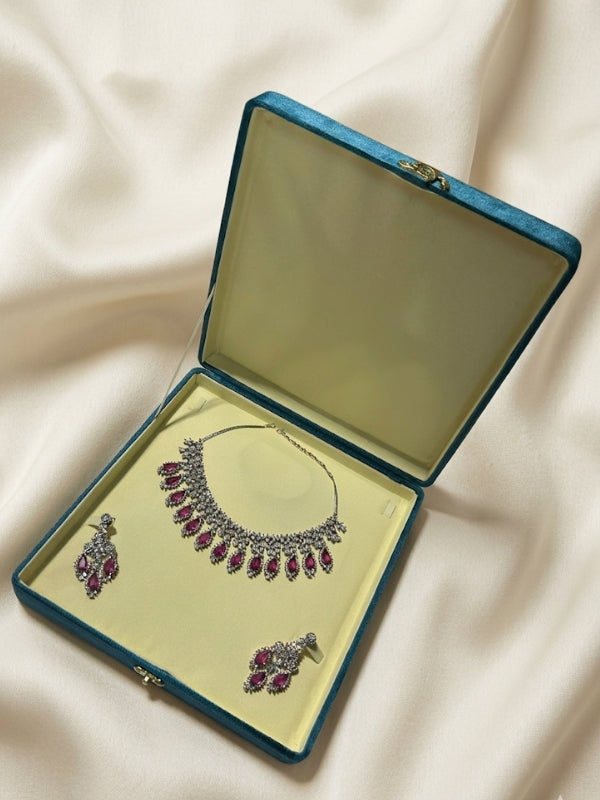 Quzey Jewellery Box - Turquoise (26.5x25x5)