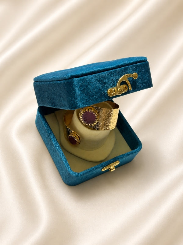 Quzey Jewellery Box - Turquoise (10.5x10.5x5)