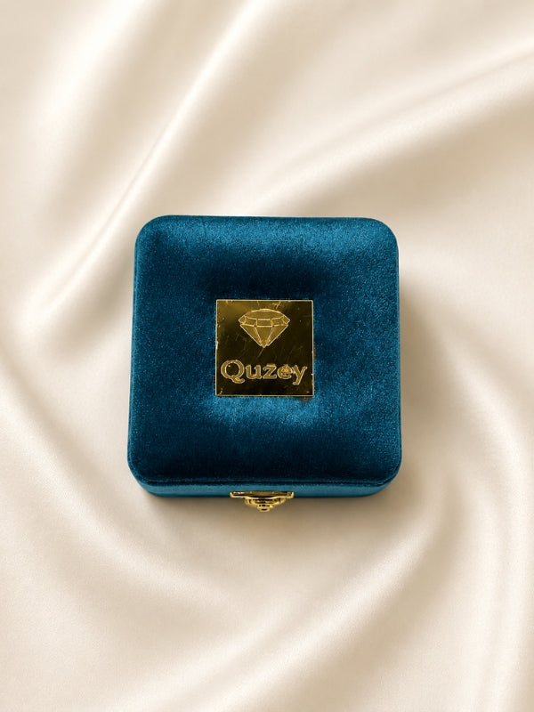Quzey Jewellery Box - Turquoise (10.5x10.5x5)