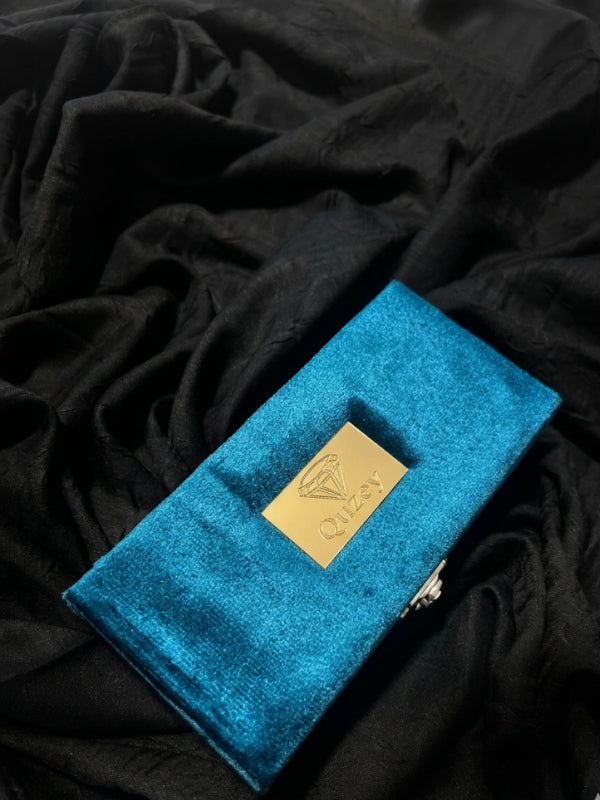Quzey Jewellery Box - Turquoise (8.5x16x3.5)