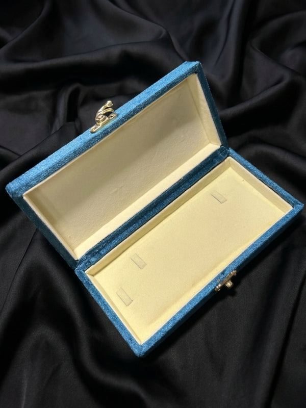 Quzey Jewellery Box - Turquoise (8.5x16x3.5)
