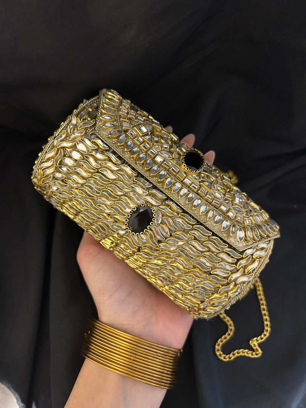 Quzey Bridal Kundan Clutch
