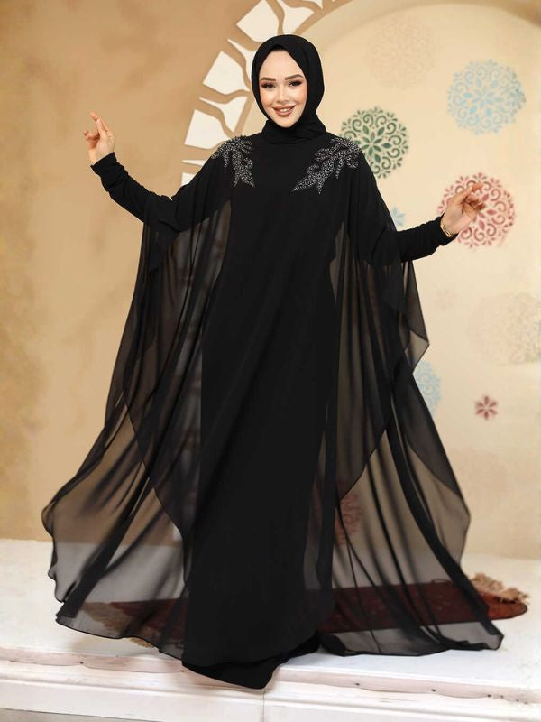 Quzey Modest Abaya Dress - Black