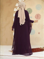 Quzey Modest Abaya Dress - Dark Purple