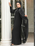 Quzey Modest Evening Dress - Black