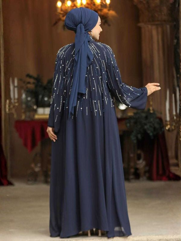 Quzey Modest Evening Dress #25903 - Navy Blue