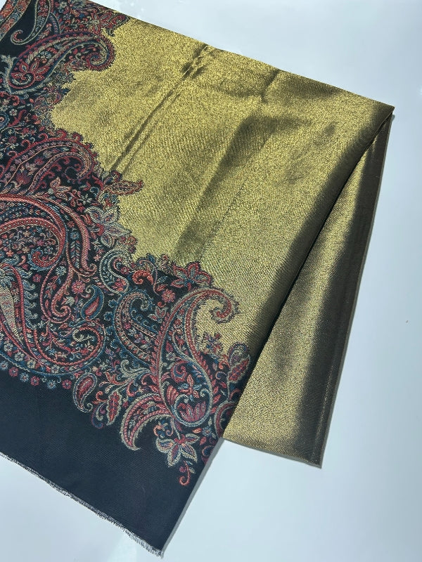 Quzey Moonlight Kani Silk Shawl - Black