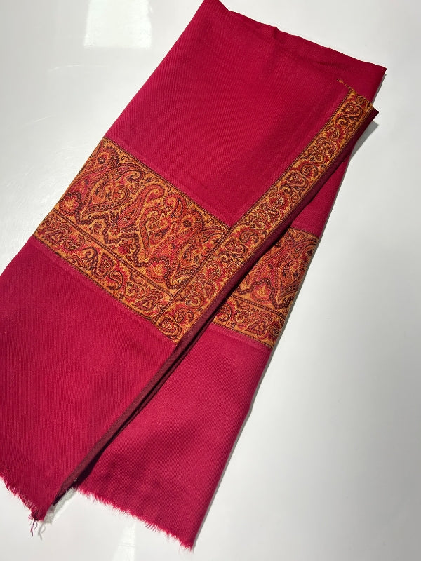 Quzey Pashmina Kani Shawl - Red