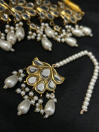 Quzey Pearl Kundan Necklace Set