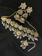 Quzey Pearl Kundan Necklace Set