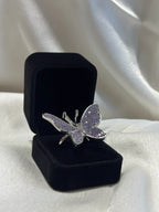 Quzey Purple Butterfly Ring