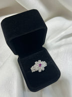 Quzey Ruby Floral Ring