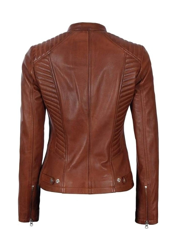 Quzey Sheep Leather Biker Jacket