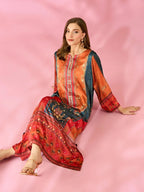 Quzey Silk Kaftan - SUNSET