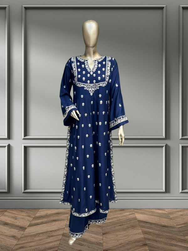 Quzey Winter Dress - Blue
