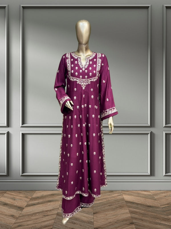 Quzey Winter Dress - Magenta