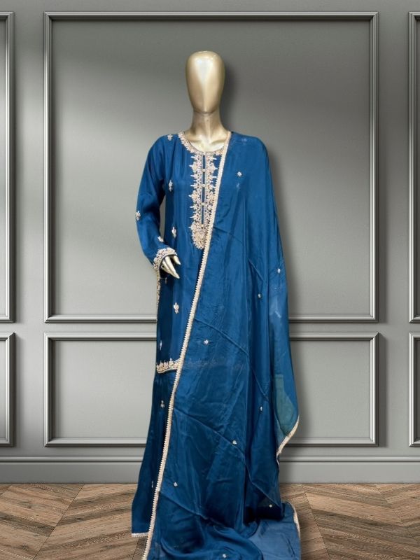 Quzey Silk Zc 2880 - Blue