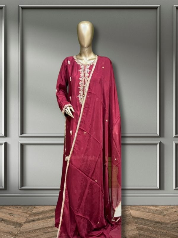 Quzey Silk Zc 2880 - Red