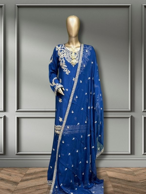 Quzey Silk Zc 2881 - Blue