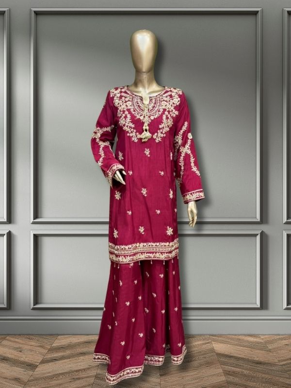 Quzey Silk Zc 2881 - Red