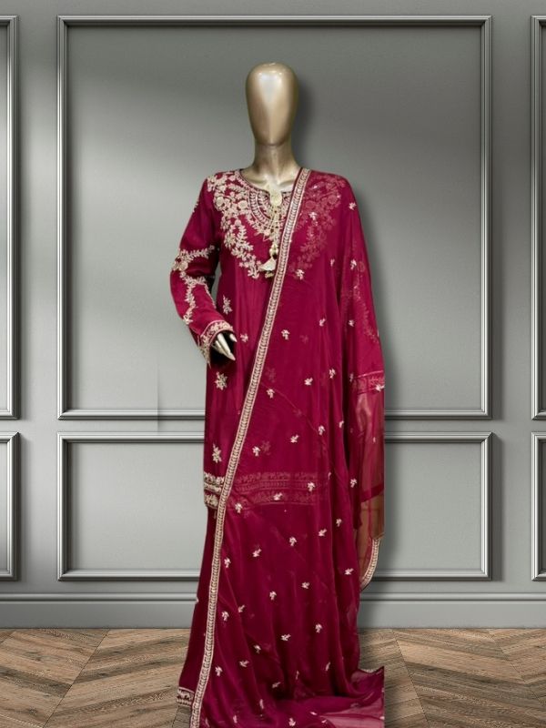 Quzey Silk Zc 2881 - Red