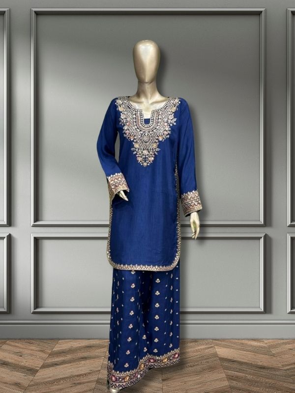 Quzey Silk Zc 332 - Blue