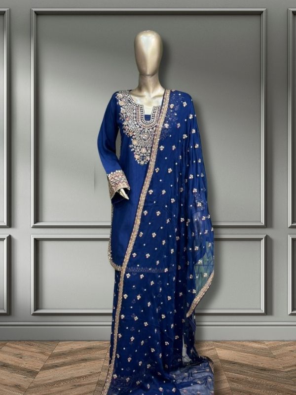 Quzey Silk Zc 332 - Blue