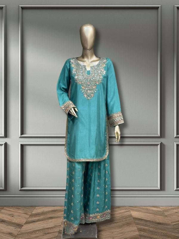 Quzey Silk Zc 332 - Sea Green