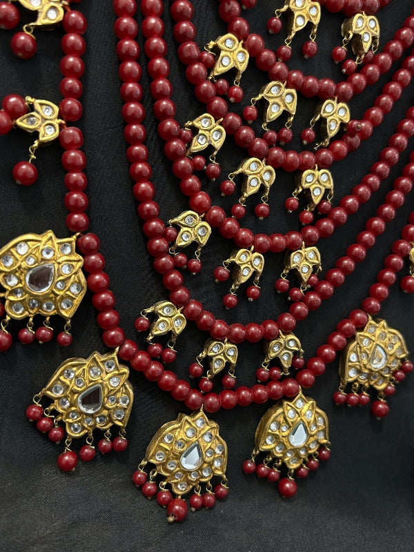 Quzey 9-Layered Rani Haar Set