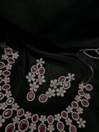 Quzey AD Pink Necklace Set