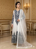 Quzey Chiffon Dress - White