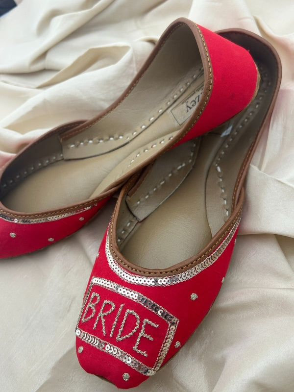 Quzey Red Khussa - Bridal