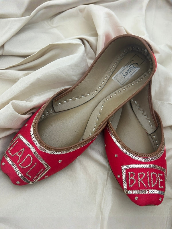 Quzey Red Khussa - Bridal