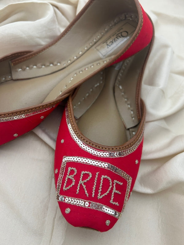 Quzey Red Khussa - Bridal