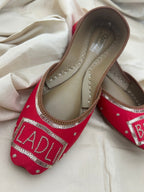 Quzey Red Khussa - Bridal