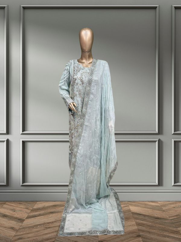 Quzey Chiffon - Sky Blue