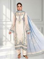 So Kamal Embroidered Cotton - White